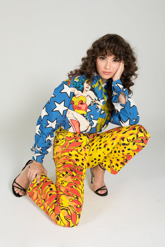 CHEETAH MOM FIT JEANS