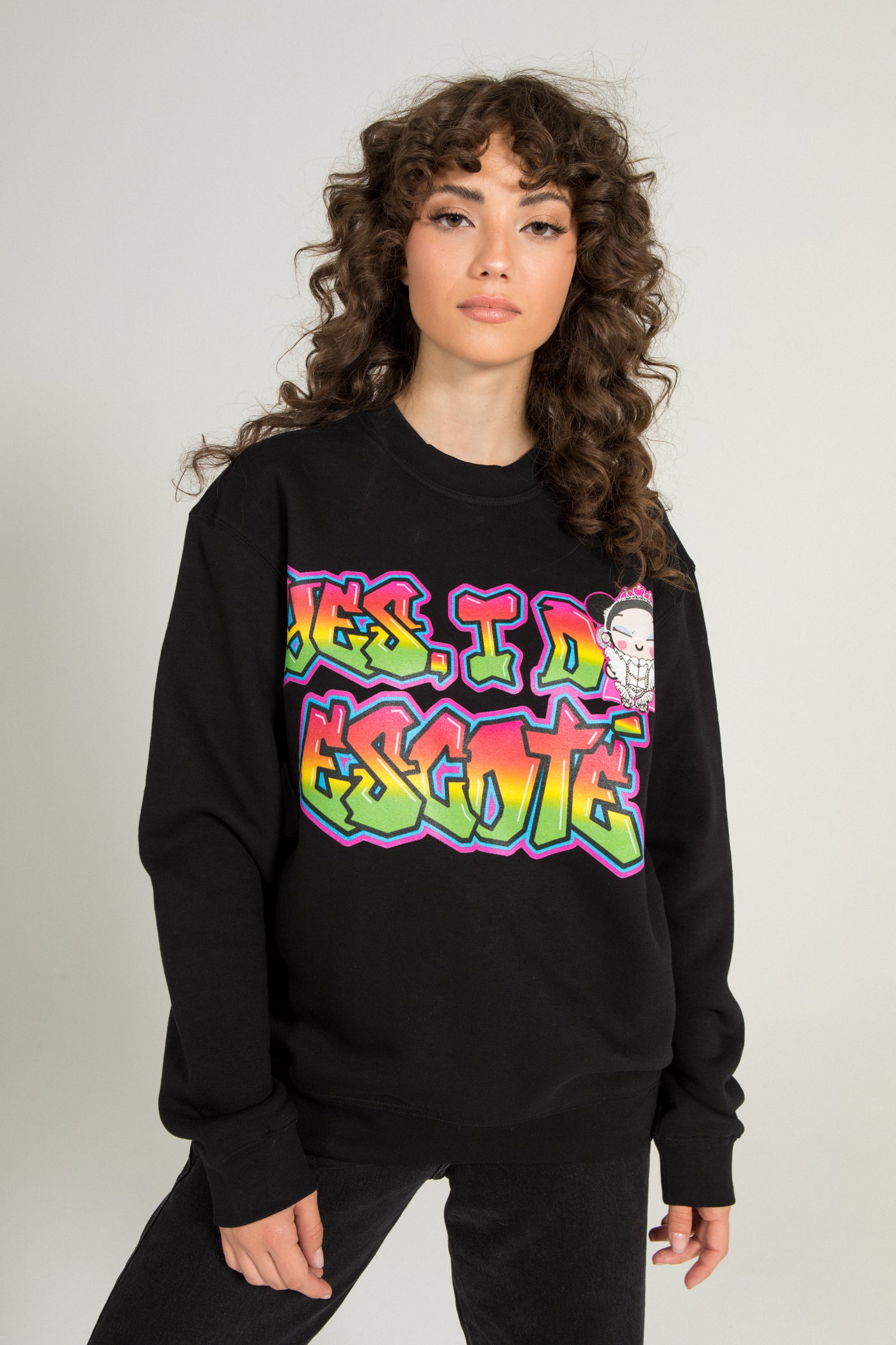 YES I DO BLACK SWEATSHIRT