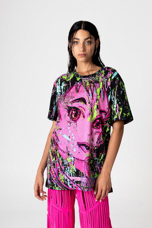 GLITCH DOLL OVERSIZED T-SHIRT