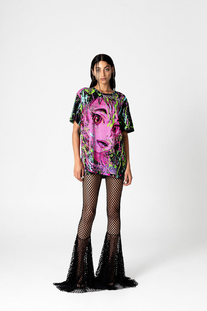 GLITCH DOLL OVERSIZED T-SHIRT