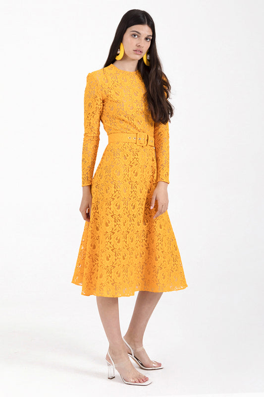 YELLOW LACE DRESS