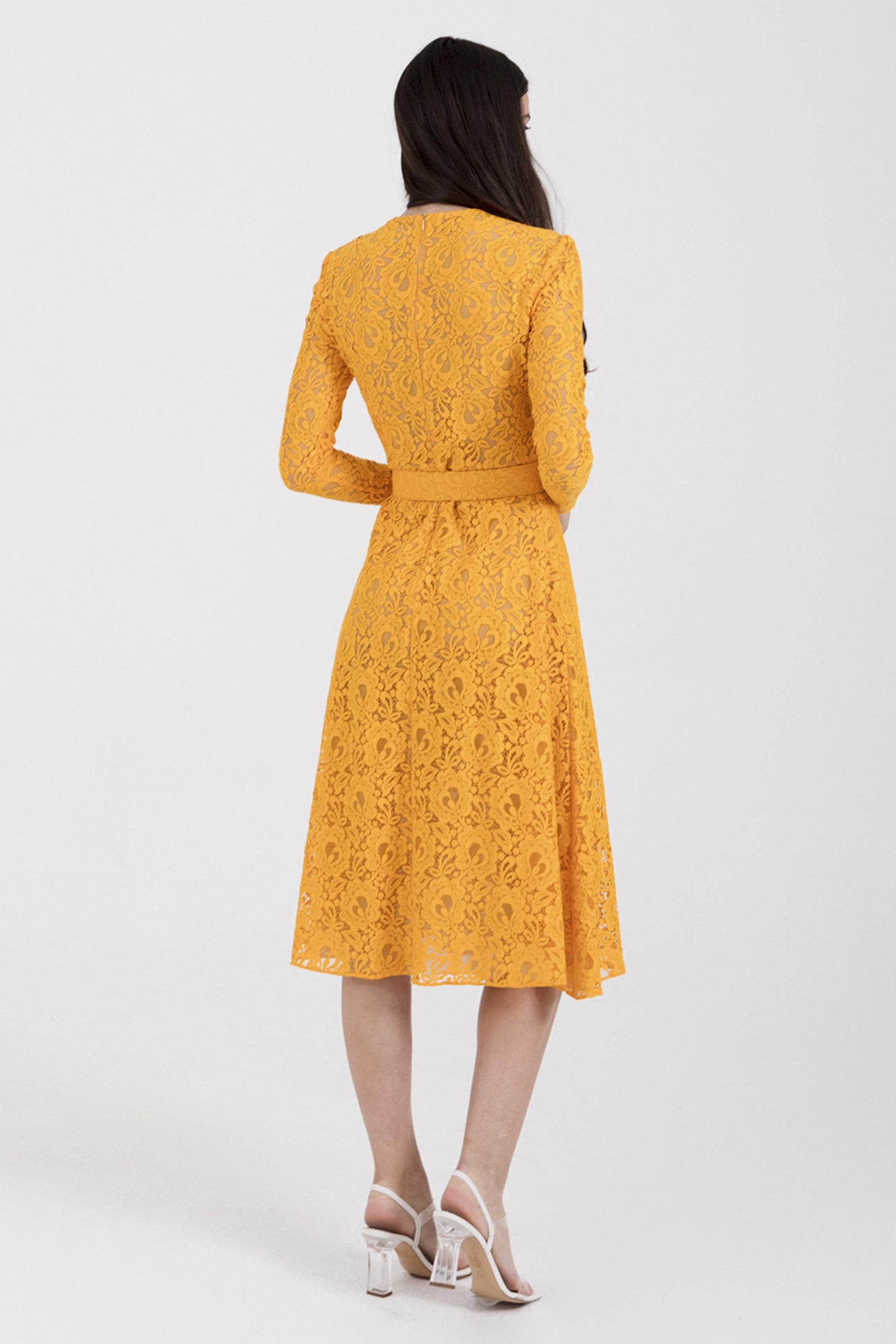 YELLOW LACE DRESS