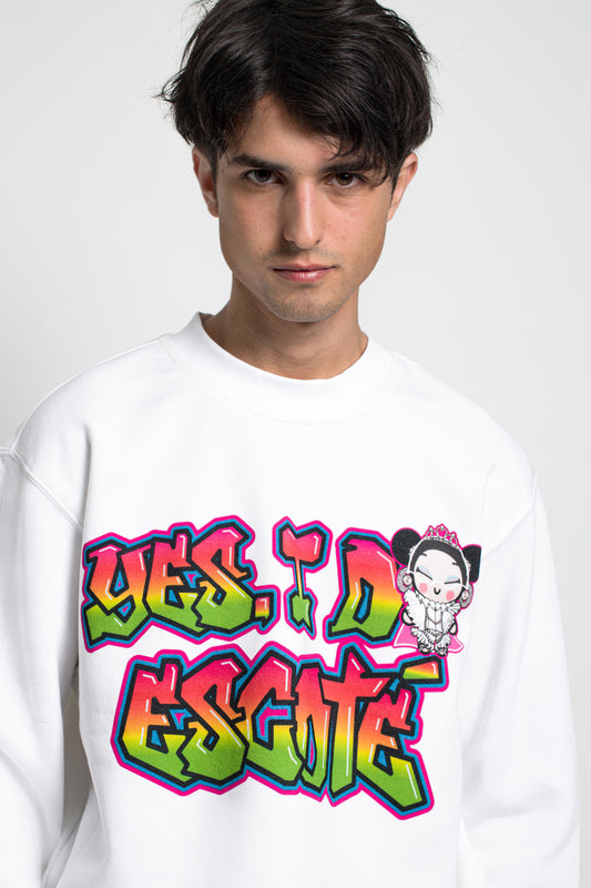 YES I DO WHITE SWEATSHIRT
