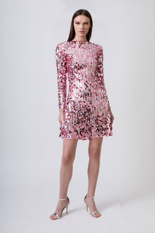PINK SEQUIN DRESS