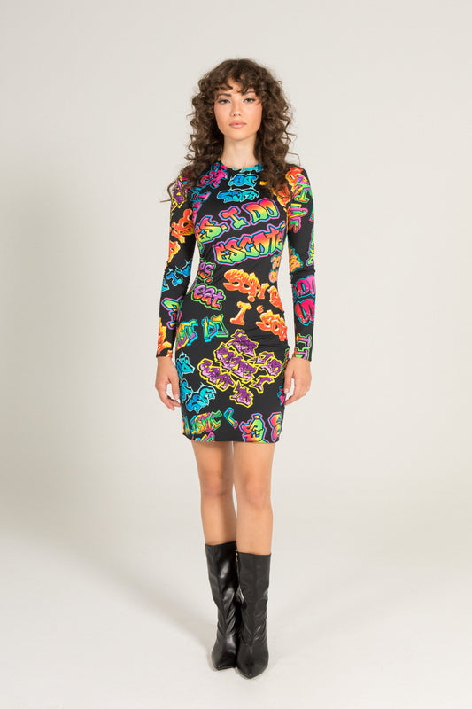 GRAFFITI STRETCH DRESS
